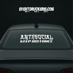 Vinyl Sticker Autoaufkleber Antisocial