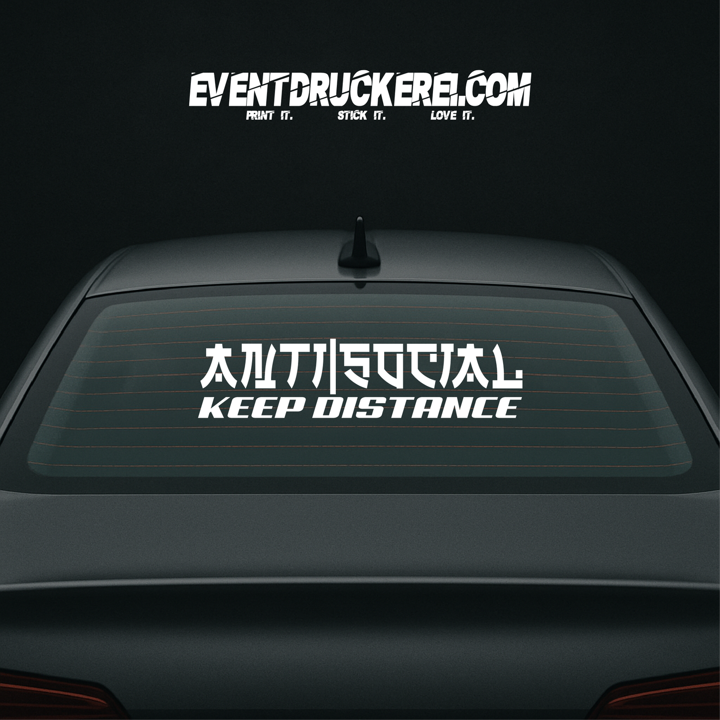 Vinyl Sticker Autoaufkleber Antisocial