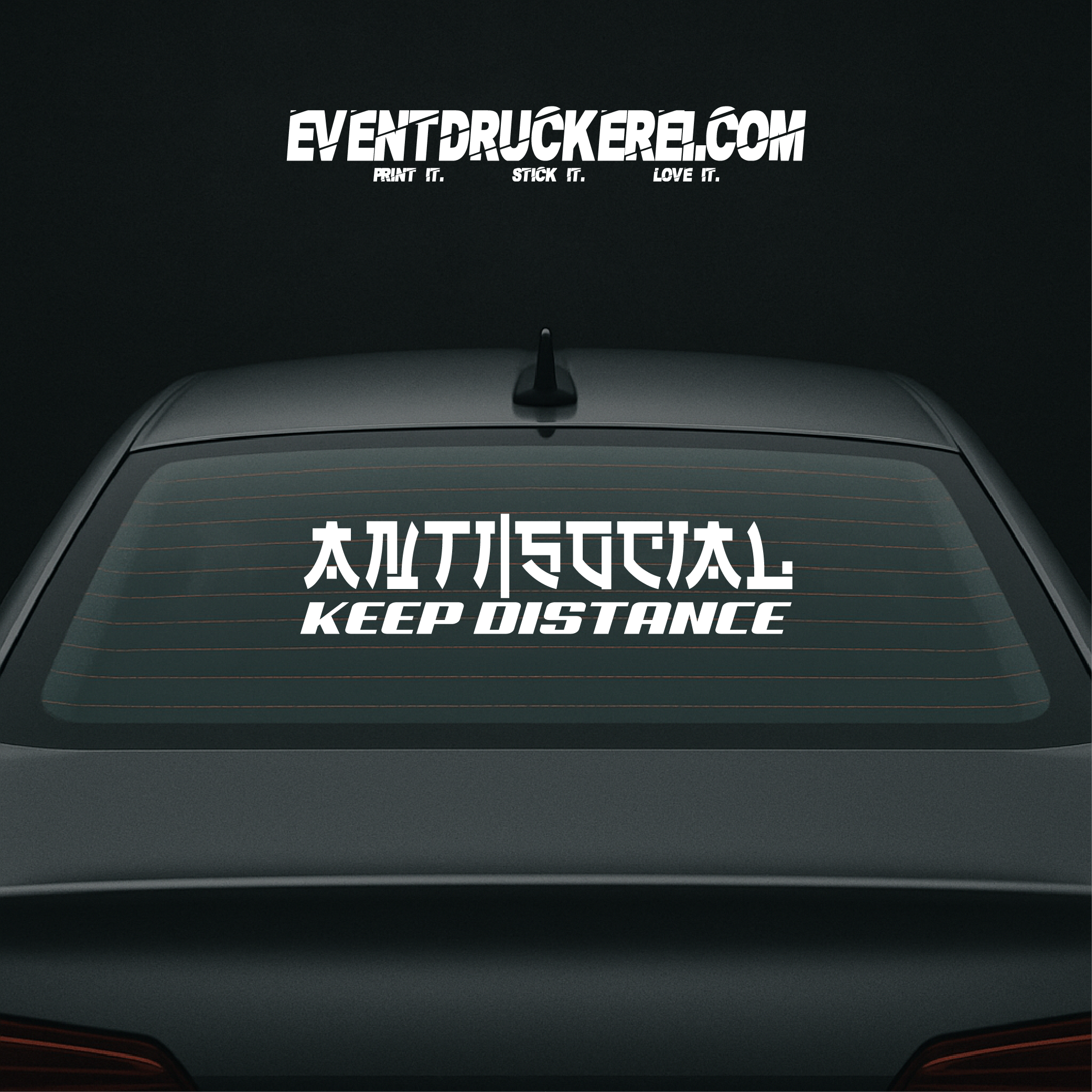 Vinyl Sticker Autoaufkleber Antisocial