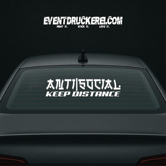 Vinyl Sticker Autoaufkleber Antisocial