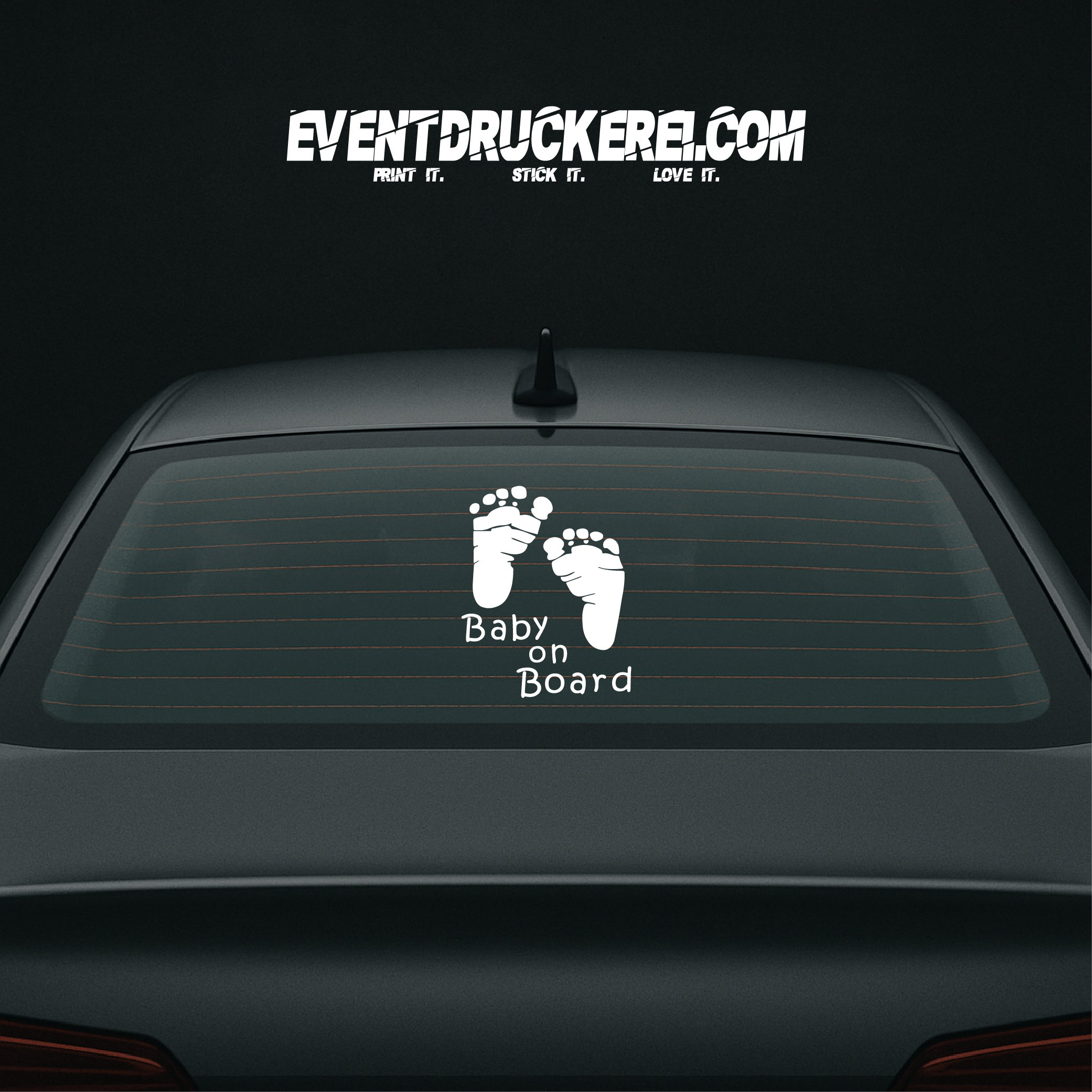 Vinyl Sticker Autoaufkleber Baby on Board
