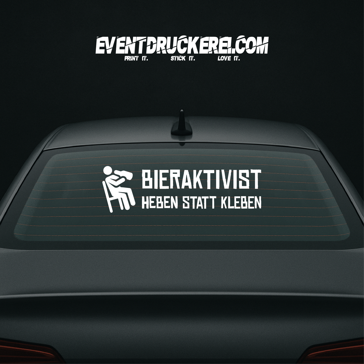 Vinyl Sticker Autoaufkleber Bieraktivist