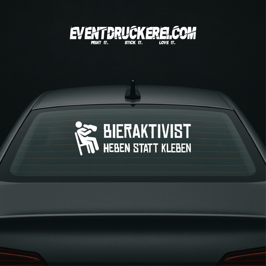 Vinyl Sticker Autoaufkleber Bieraktivist