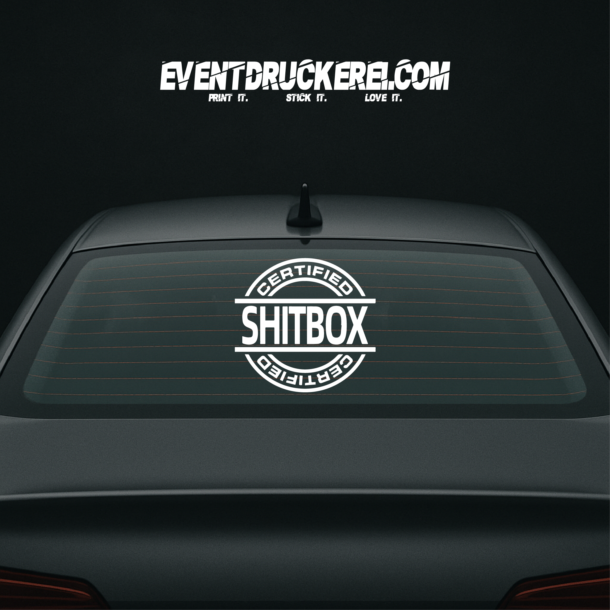 Vinyl Sticker Autoaufkleber Certified Shitbox
