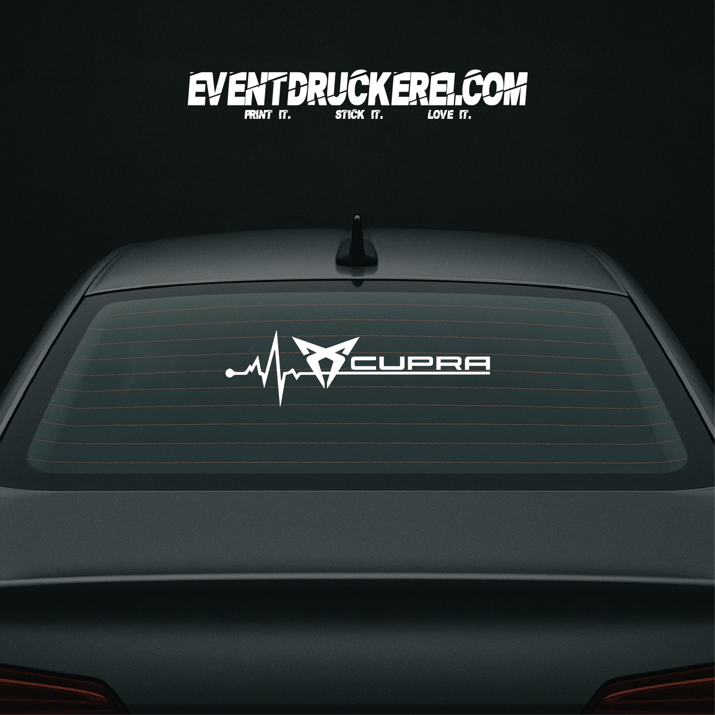 Vinyl Sticker Autoaufkleber Cupra Herzschlag