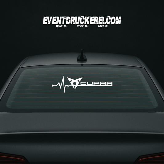 Vinyl Sticker Autoaufkleber Cupra Herzschlag