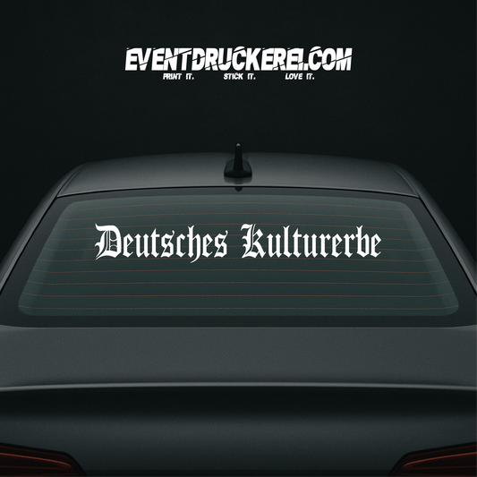 Vinyl Sticker Autoaufkleber Deutsches Kulturerbe
