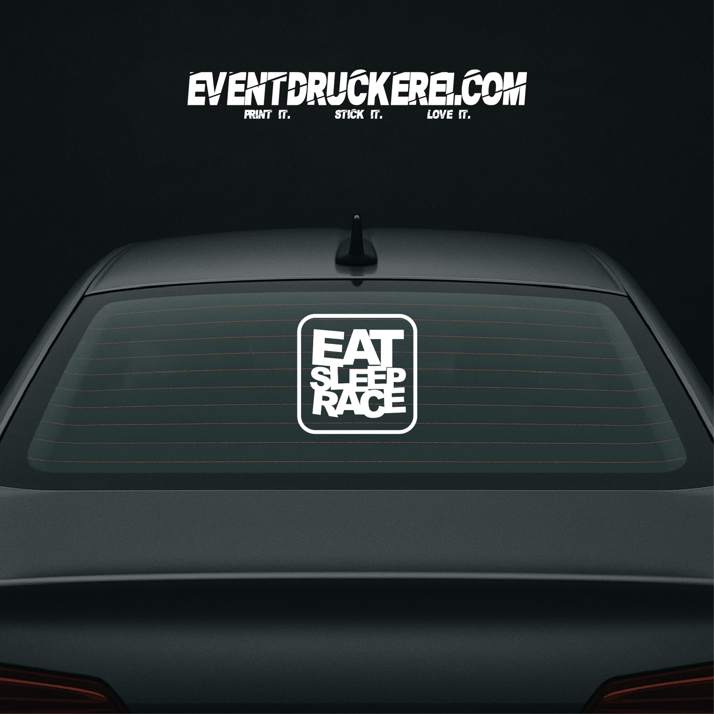 Vinyl Sticker Autoaufkleber Eat Sleep Race