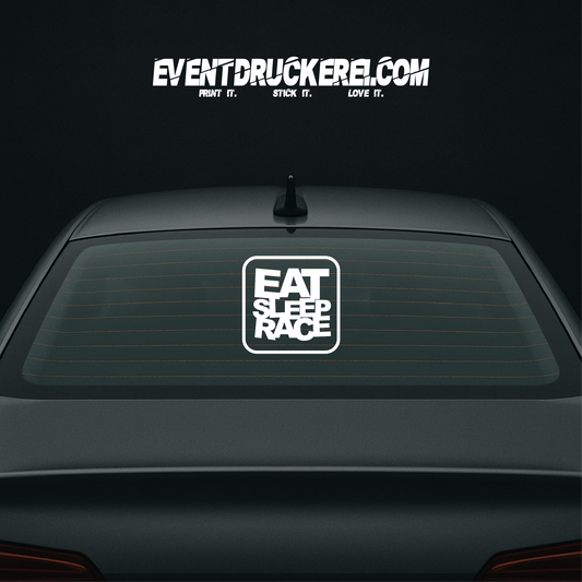 Vinyl Sticker Autoaufkleber Eat Sleep Race