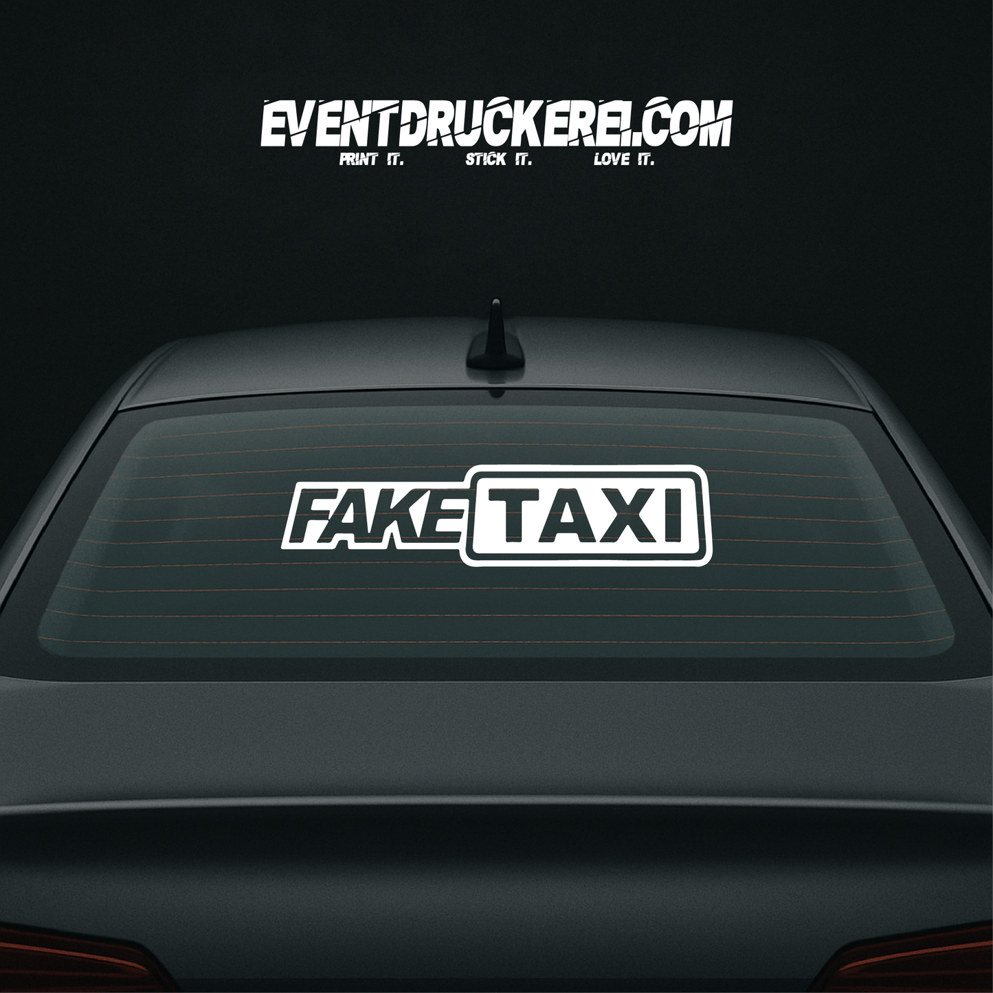 Vinyl Sticker Autoaufkleber Fake Taxi