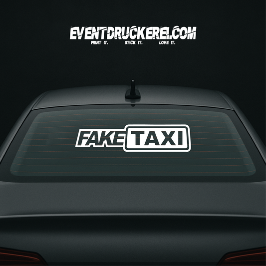 Vinyl Sticker Autoaufkleber Fake Taxi