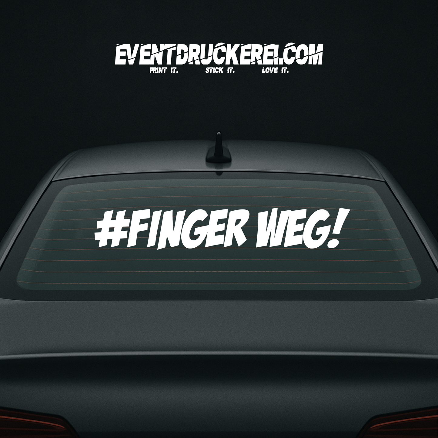 Vinyl Sticker Autoaufkleber #Finger Weg