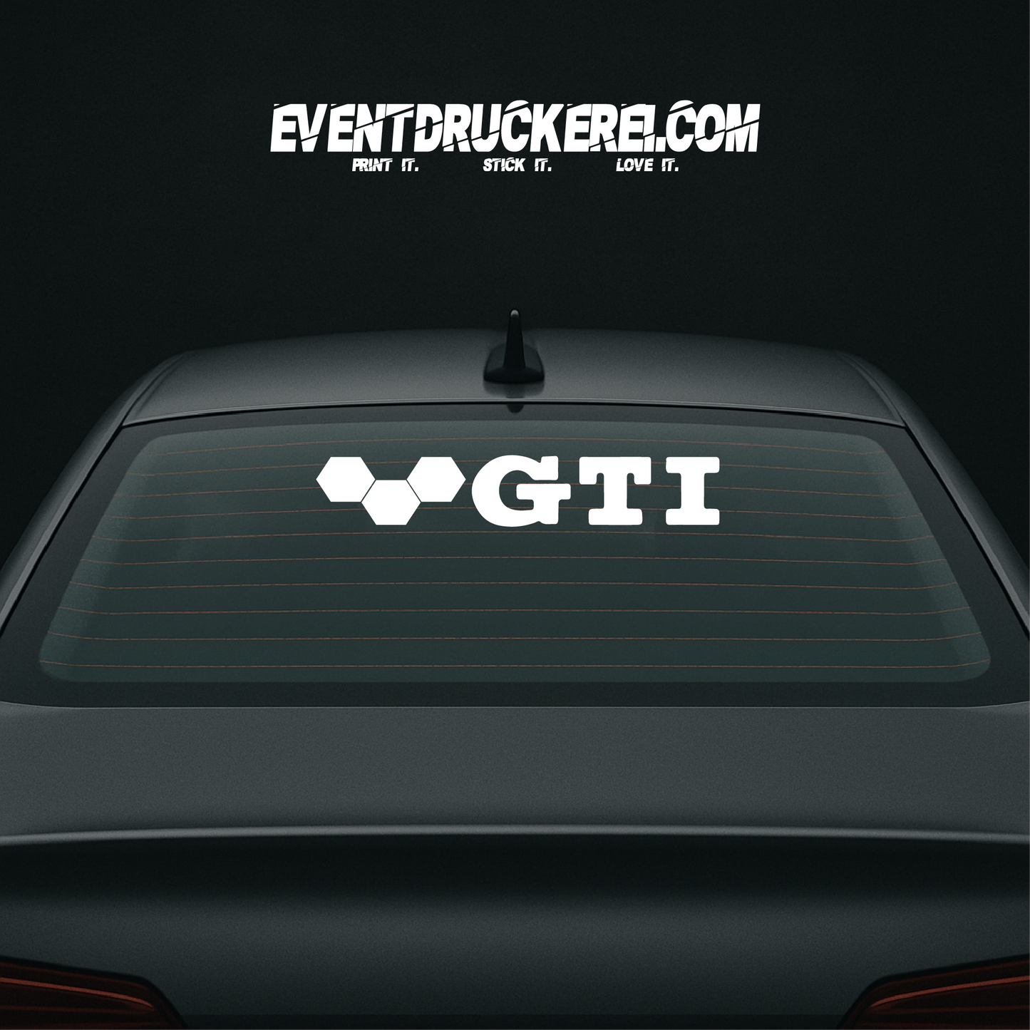 Vinyl Sticker Autoaufkleber GTI Wabe voll
