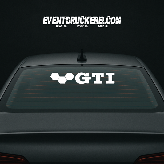 Vinyl Sticker Autoaufkleber GTI Wabe voll