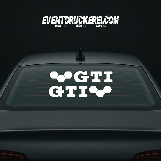 Vinyl Sticker Autoaufkleber GTI Wabe voll 2er Pack