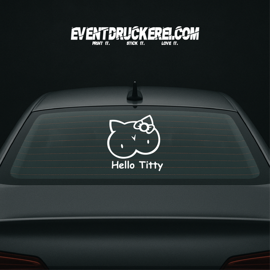 Vinyl Sticker Autoaufkleber Hello Titty