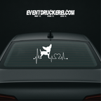 Vinyl Sticker Autoaufkleber Herzschlag Chihuahua