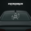 Vinyl Sticker Autoaufkleber Homer F*ck you