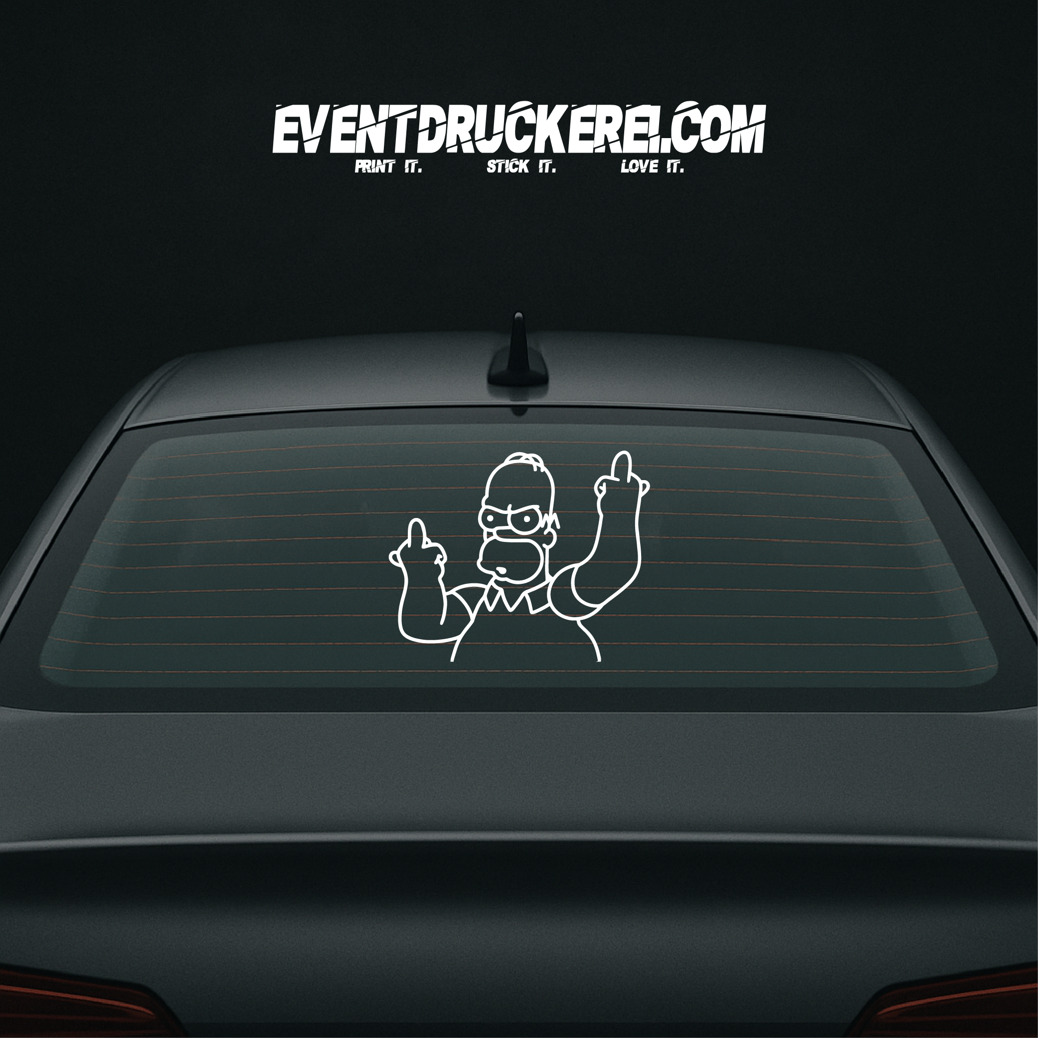 Vinyl Sticker Autoaufkleber Homer F*ck you