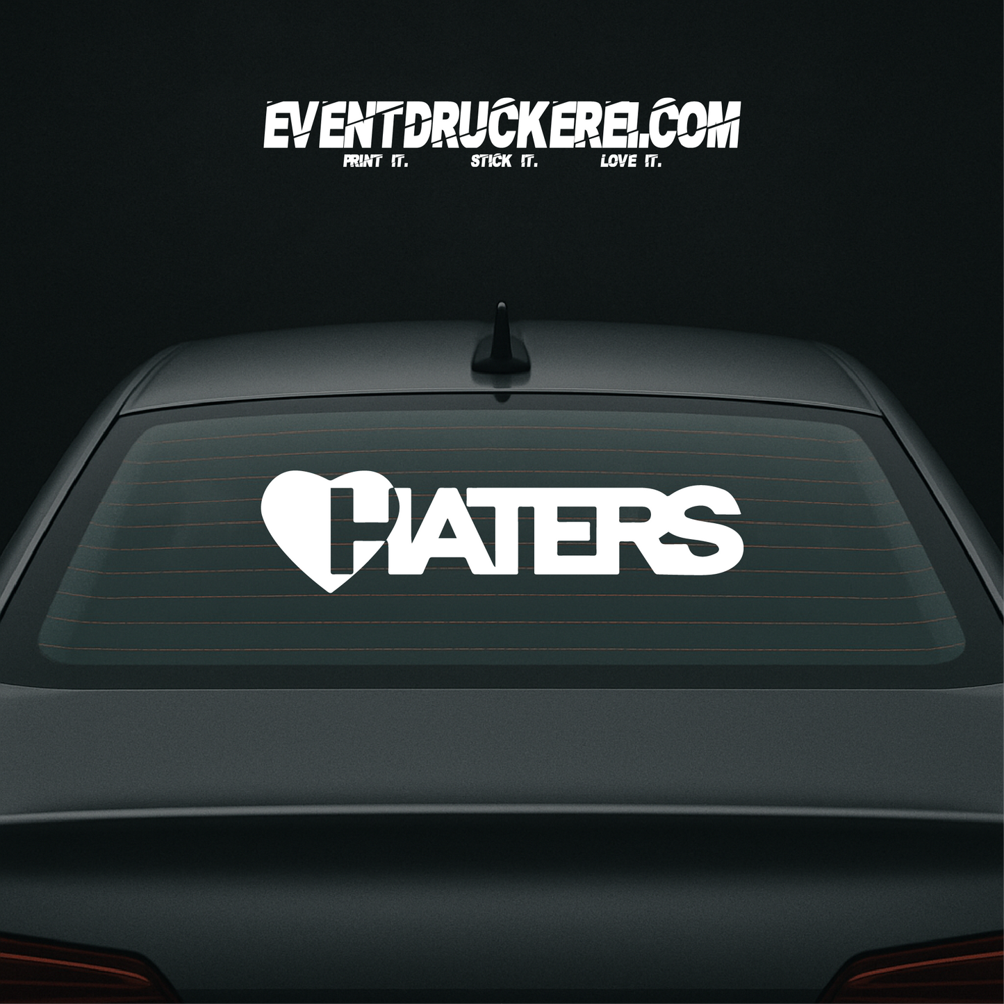 Vinyl Sticker Autoaufkleber I love Haters