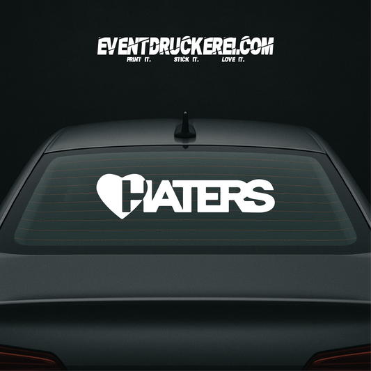 Vinyl Sticker Autoaufkleber I love Haters