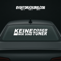 Vinyl Sticker Autoaufkleber keine Poser wir sind Tuner