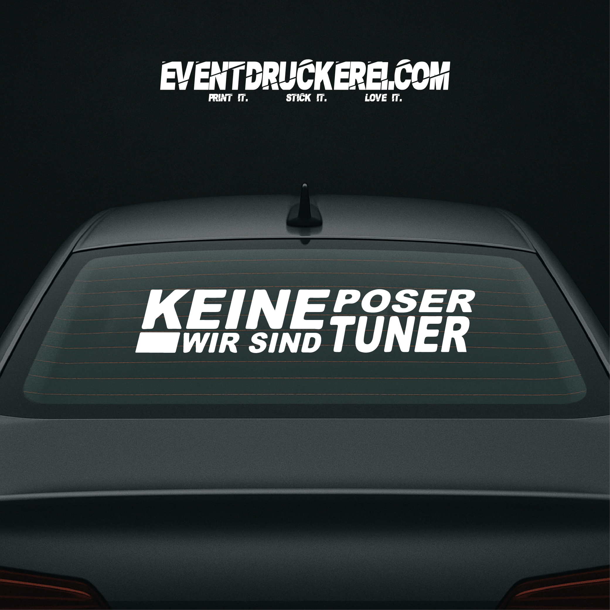 Vinyl Sticker Autoaufkleber keine Poser wir sind Tuner