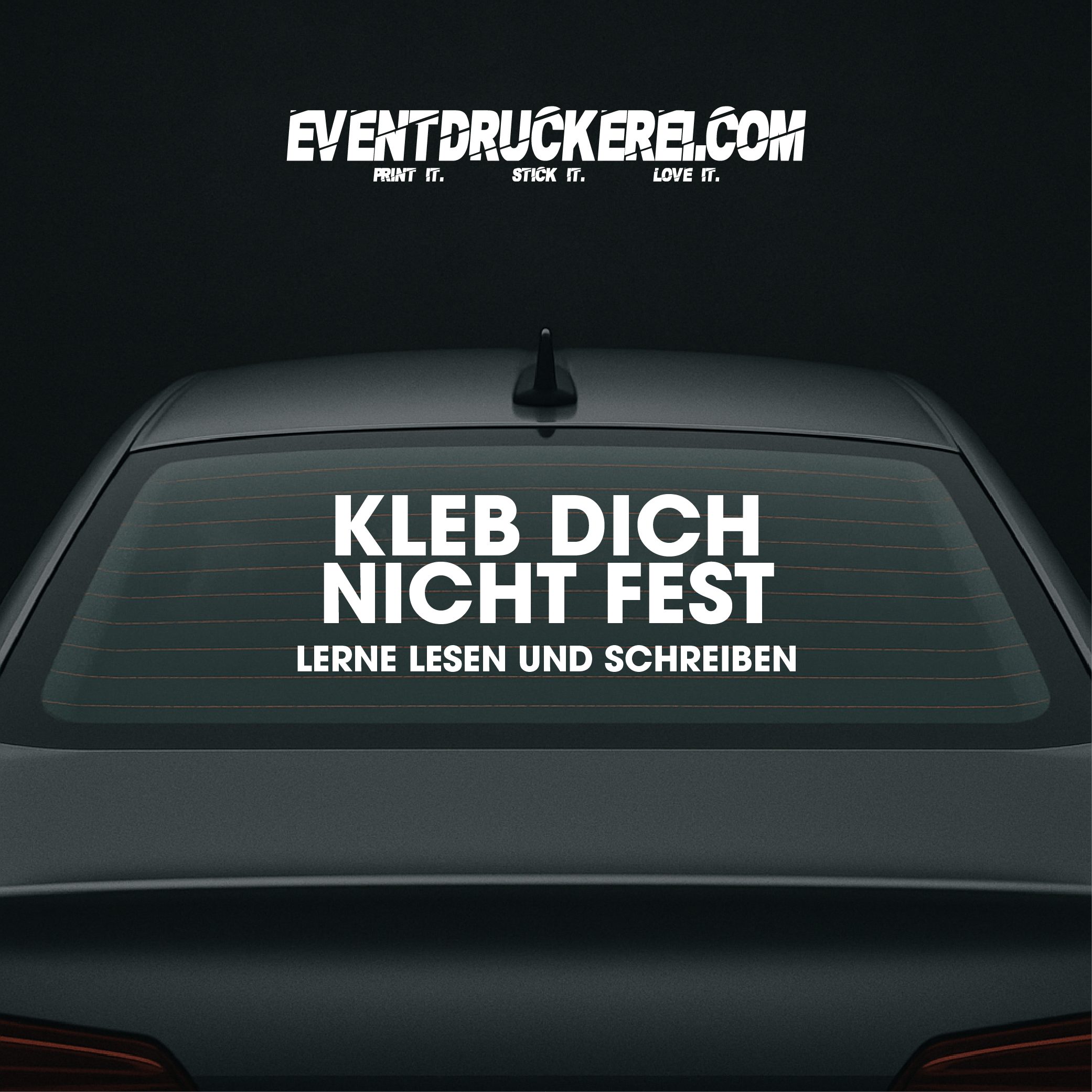 Vinyl Sticker Autoaufkleber Kleb dich nicht fest lerne lesen und schreiben