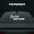 Vinyl Sticker Autoaufkleber Limited Edition