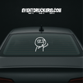 Vinyl Sticker Autoaufkleber Mittelfinger Mensch