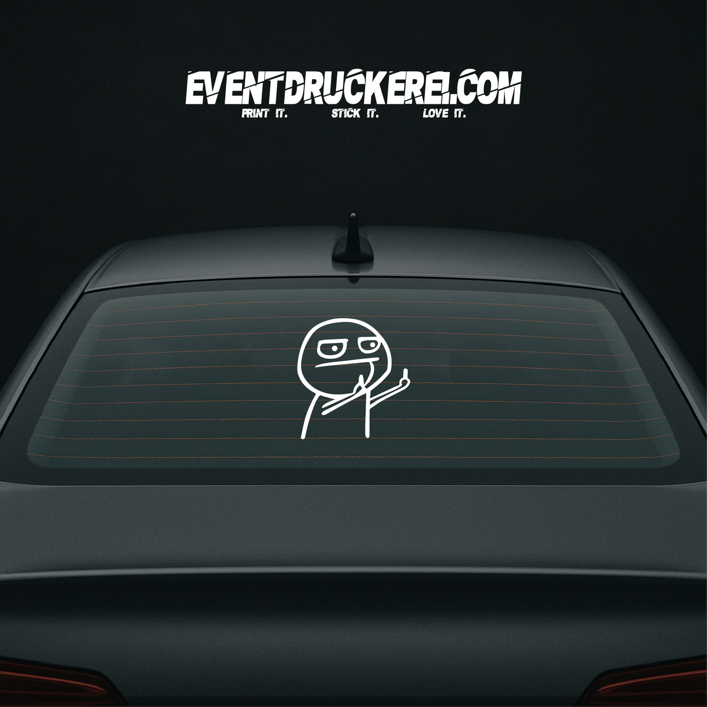 Vinyl Sticker Autoaufkleber Mittelfinger Mensch