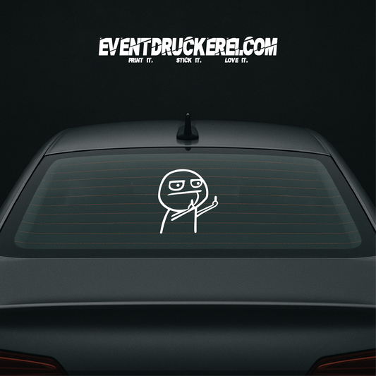 Vinyl Sticker Autoaufkleber Mittelfinger Mensch