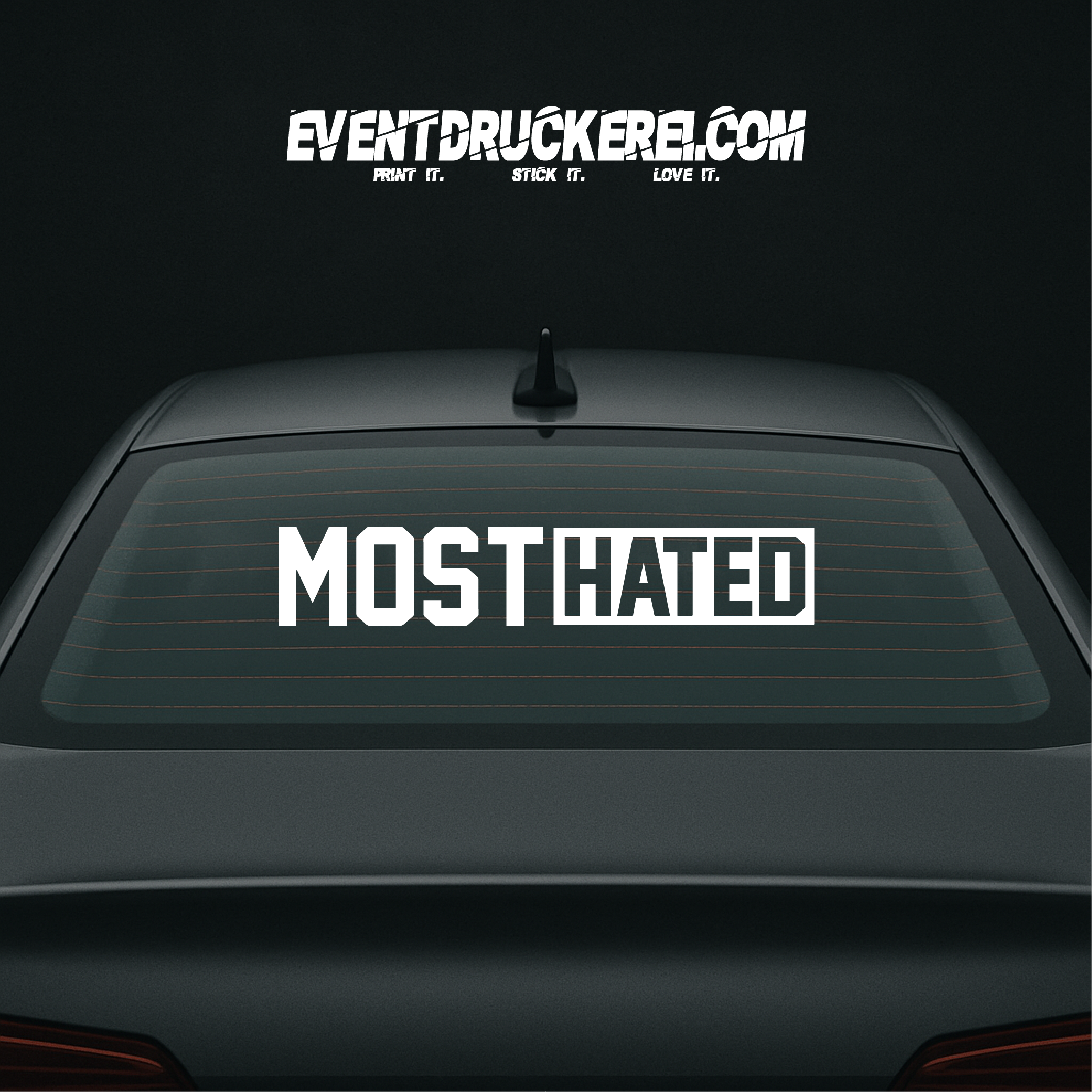 Vinyl Sticker Autoaufkleber Most Hated