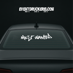 Vinyl Sticker Autoaufkleber Most Wanted