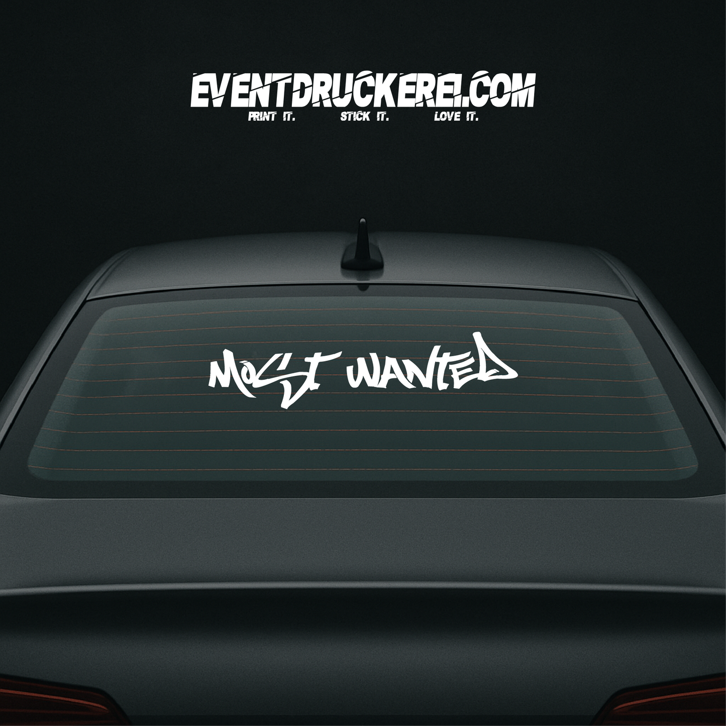 Vinyl Sticker Autoaufkleber Most Wanted