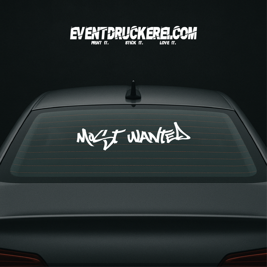 Vinyl Sticker Autoaufkleber Most Wanted