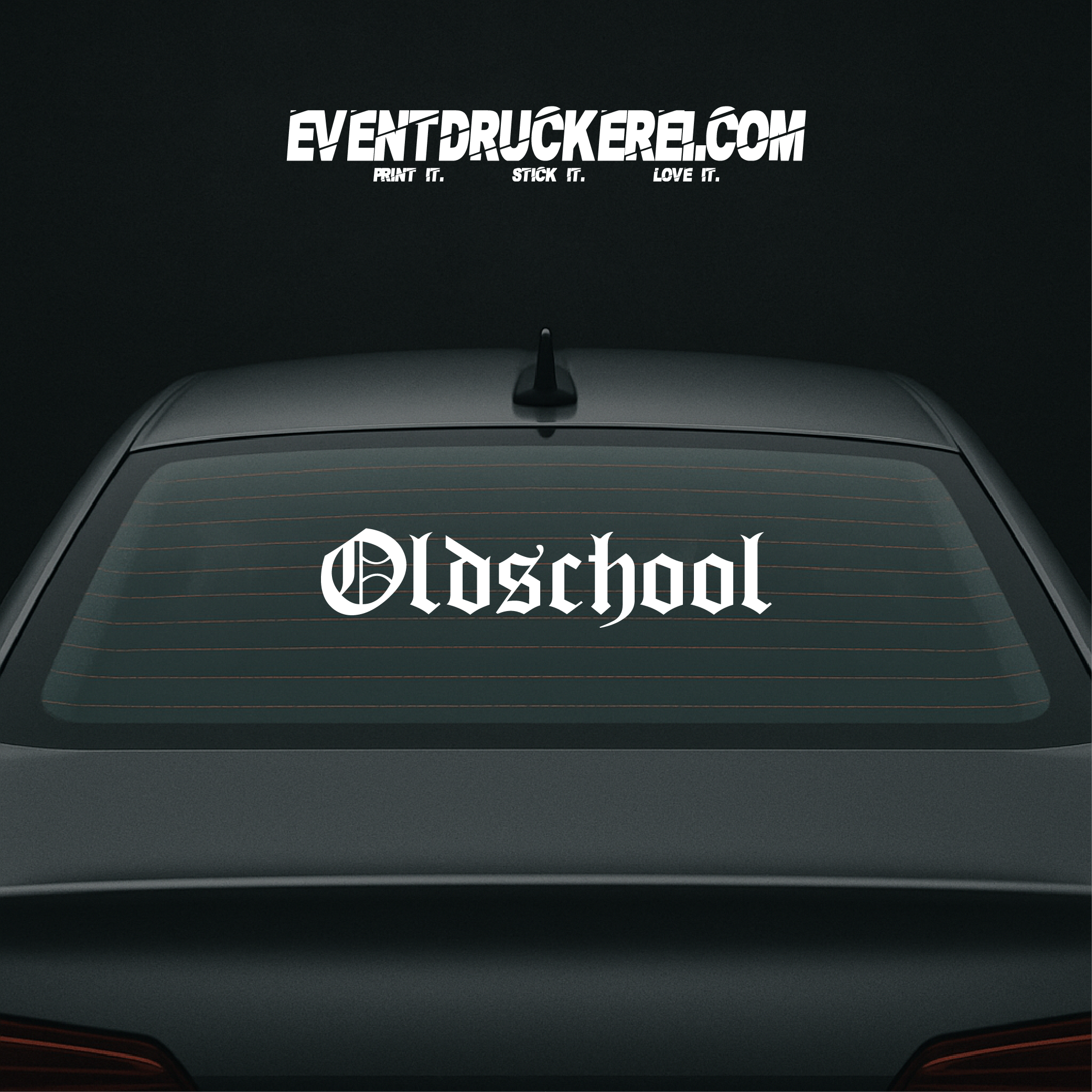 Vinyl Sticker Autoaufkleber Oldschool Altdeutsch