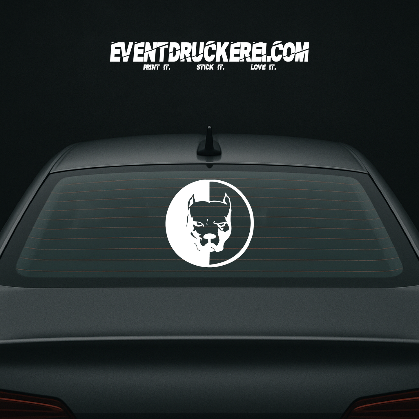 Vinyl Sticker Autoaufkleber Pitbull