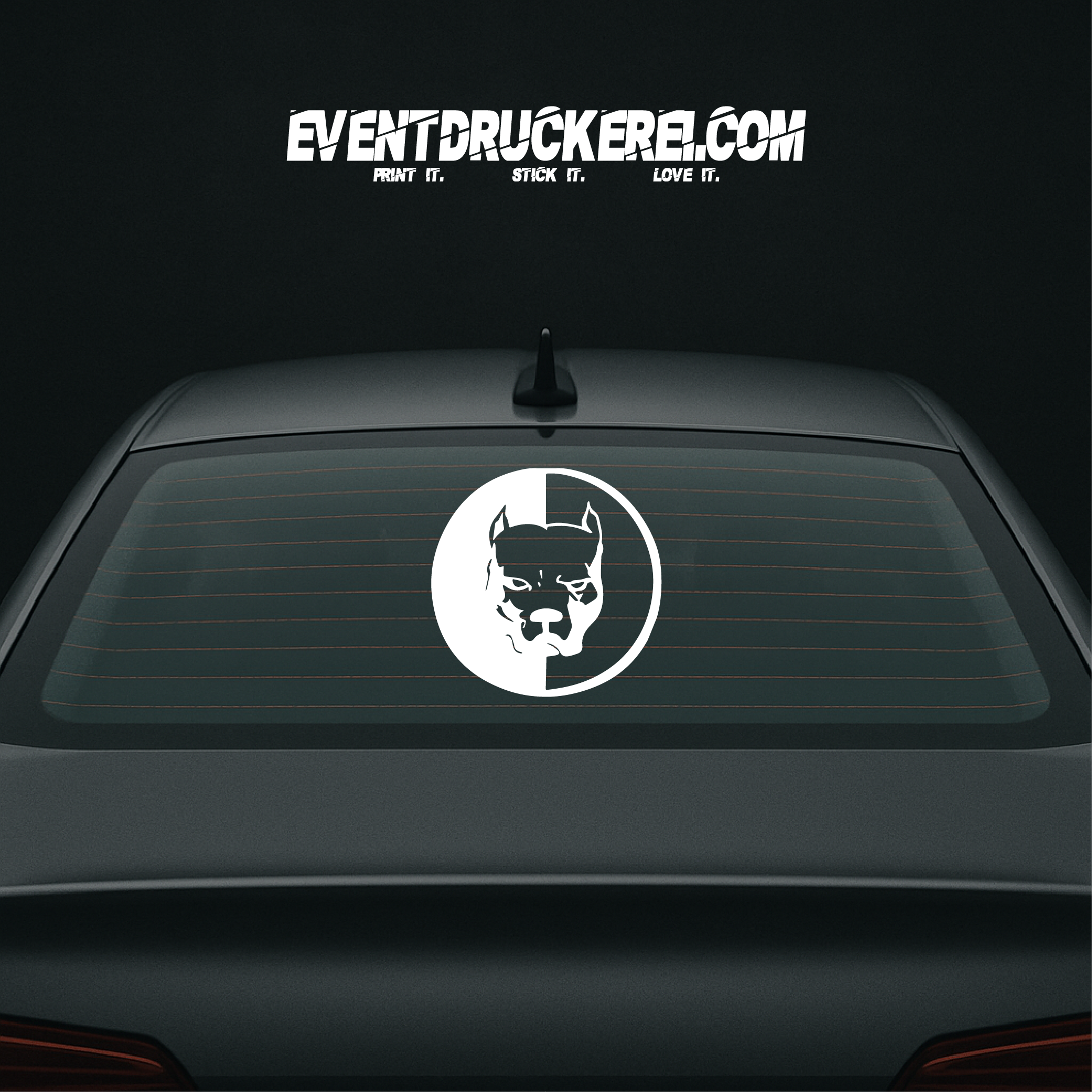 Vinyl Sticker Autoaufkleber Pitbull