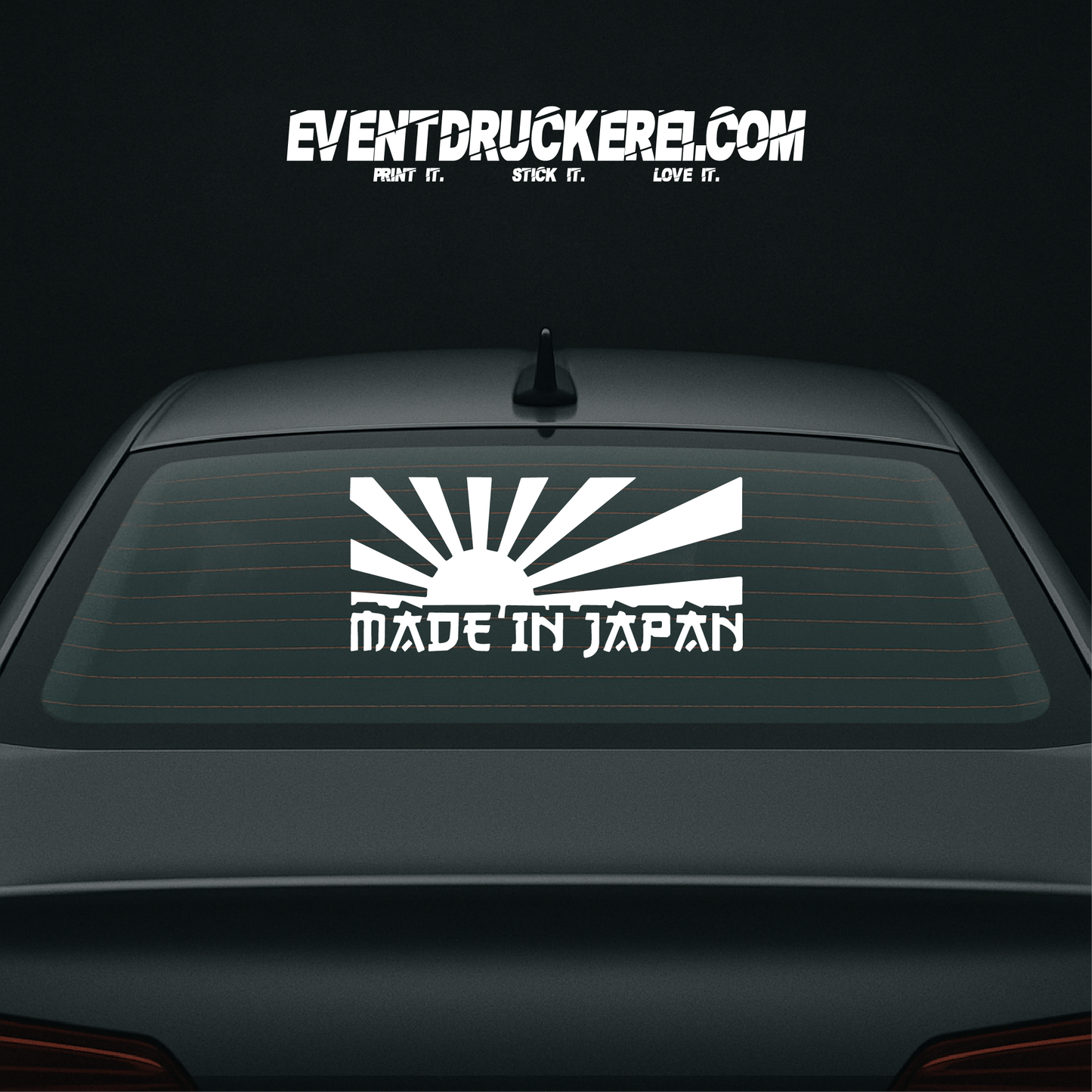 Vinyl Sticker Autoaufkleber Rising Sun Made in Japan