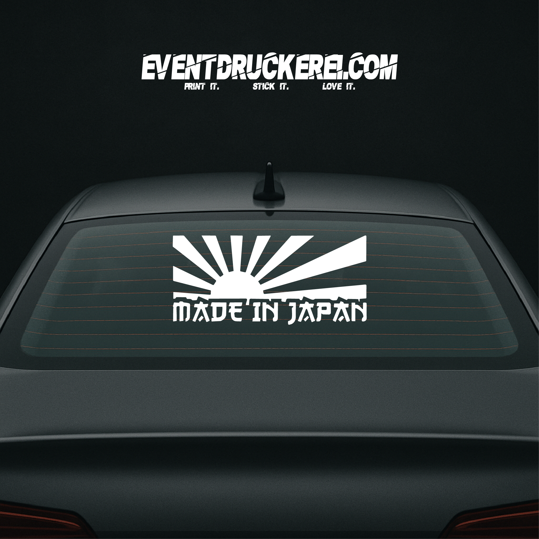 Vinyl Sticker Autoaufkleber Rising Sun Made in Japan