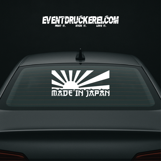 Vinyl Sticker Autoaufkleber Rising Sun Made in Japan