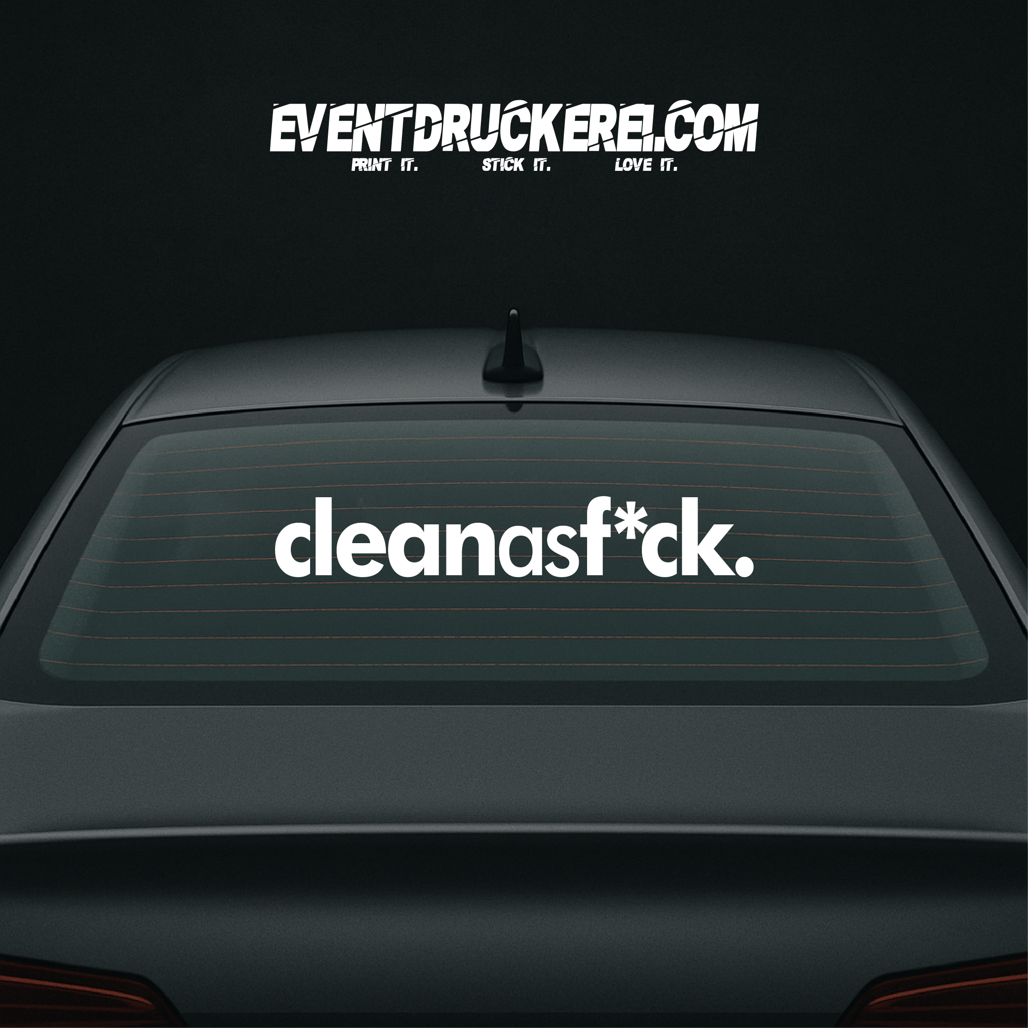 Vinyl Sticker Autoaufkleber Cleanasf*ck
